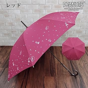 新品未使用　スヌーピー　ベルちゃん　傘　ピーナッツ　レトロ　レア　総柄　ピンク 24opc-sn-m_01_02.jpg